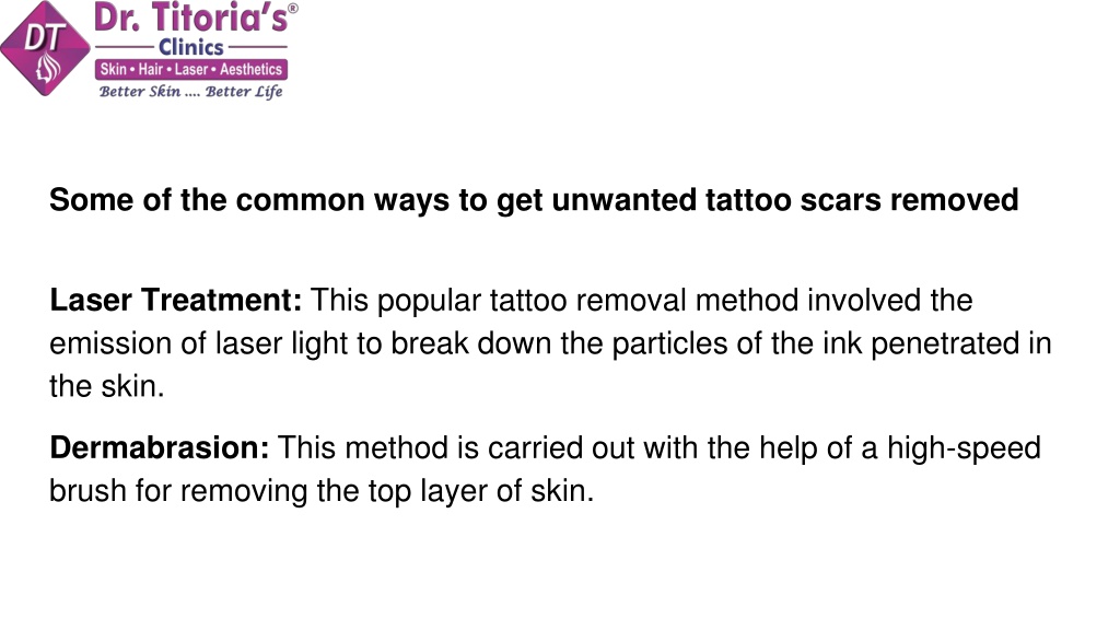 Tattoo Scarring Can I Treat Or Remove Unwanted Tattoo Scars