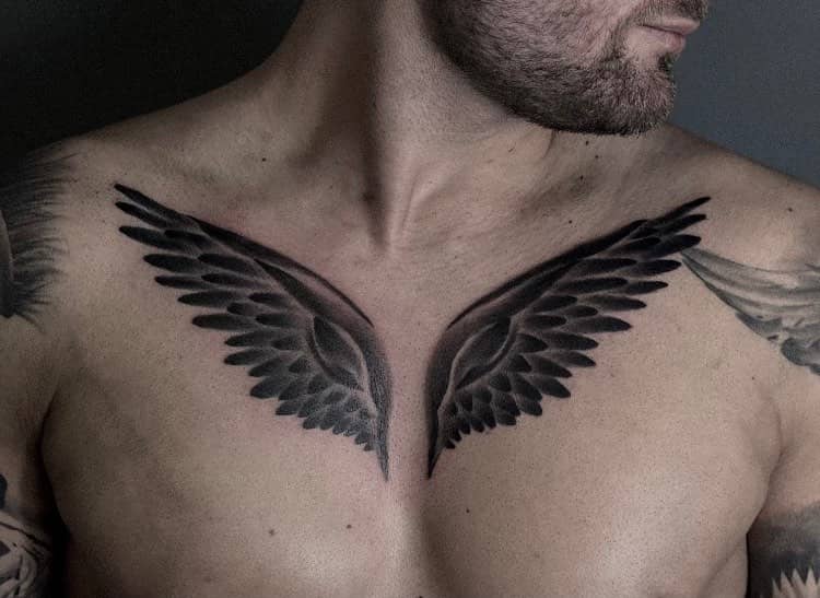 Tattoo Wings On Chest By Davetattoo Tattoogrid Net