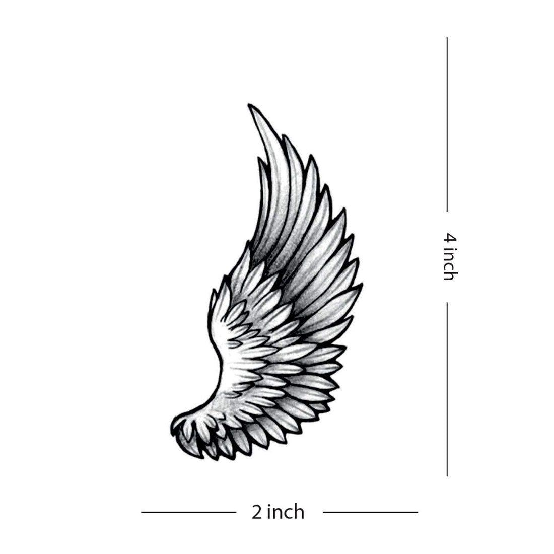 Temporary Tattoowala Eagle Wings Bird Black And White Design Temporary Waterproof Tattoo For Men And Women Temporary Tattoowala Eagle Wings Bird Black And White Design Temporary Waterproof Tattoo For Men And Women