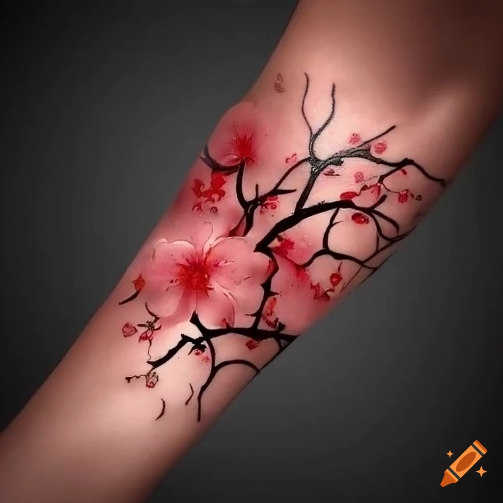 Traditional Cherry Blossom Tattoo Forearm Tattoo Ideas
