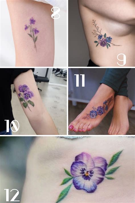 Violet Flower Tattoos Artofit