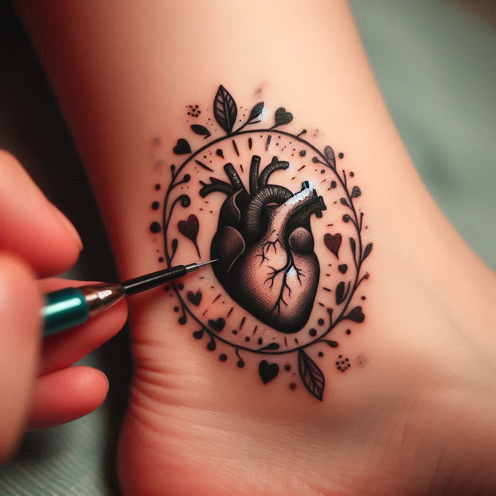Water It And It Ll Grow Heart Flower Tattoo Human Heart Tattoo