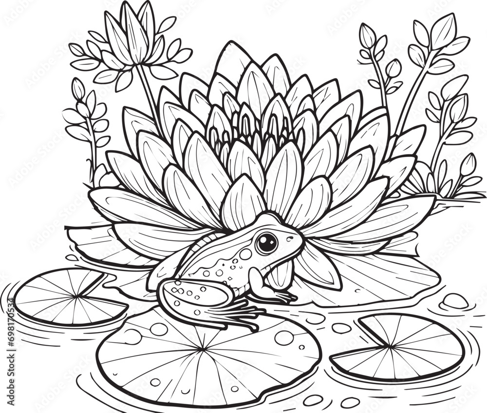 Water Lily Tattoo Design