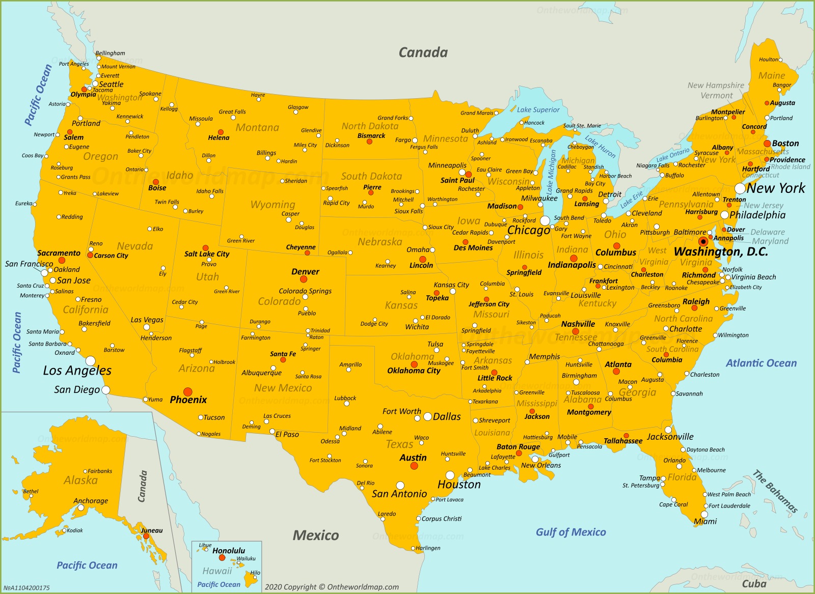 What Map Shows Cities States And Countries
