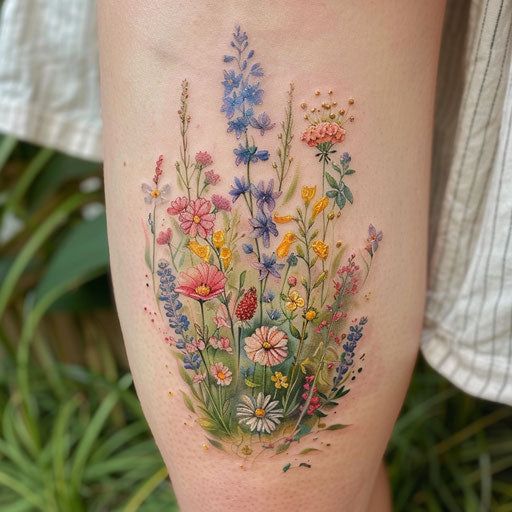 Wildflower Tattoo Ideas Design Talk Wildflower Tattoo Ideas Design Talk